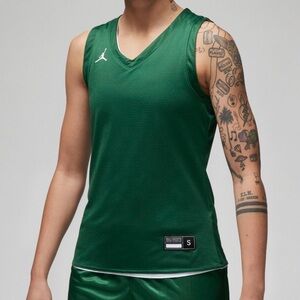 Jordan Dark Green/White Reversible Women's Blank Team Practice Jersey NWT